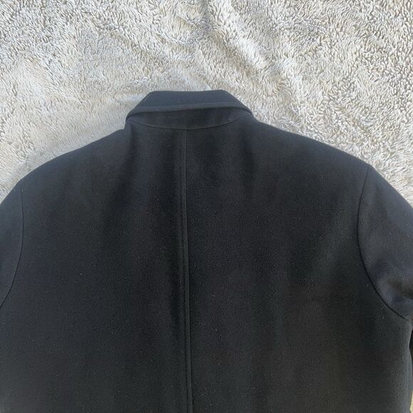 Metropolitan View Bloomingdale's Vintage Men’s Wool Cashmere Overcoat Black 44R - Picture 9 of 10